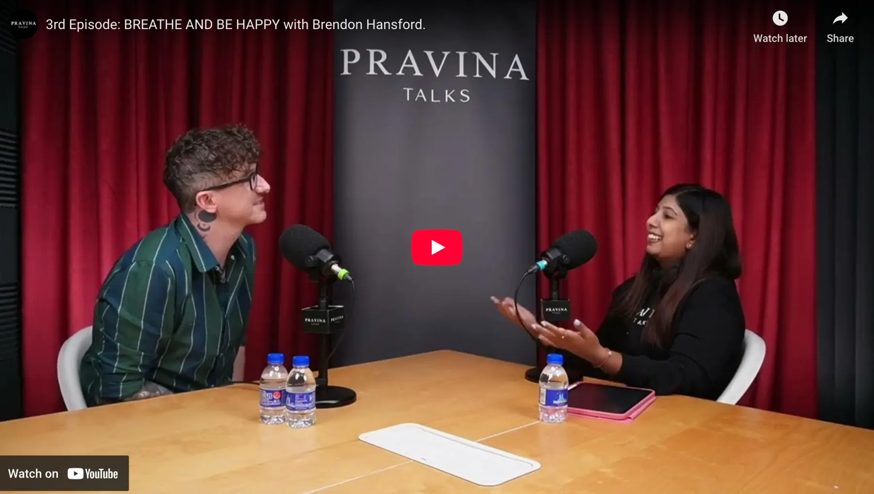 BREATHE AND BE HAPPY: Brendon Hansford on Pravina Talks